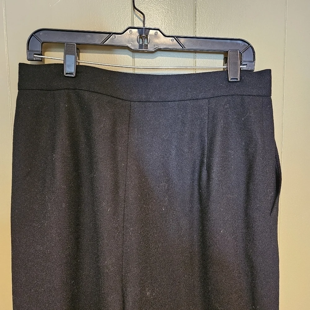 Jos A. Banks Black Tailored Lined Pants, 100% Wool, Size 16, Formal Occasions